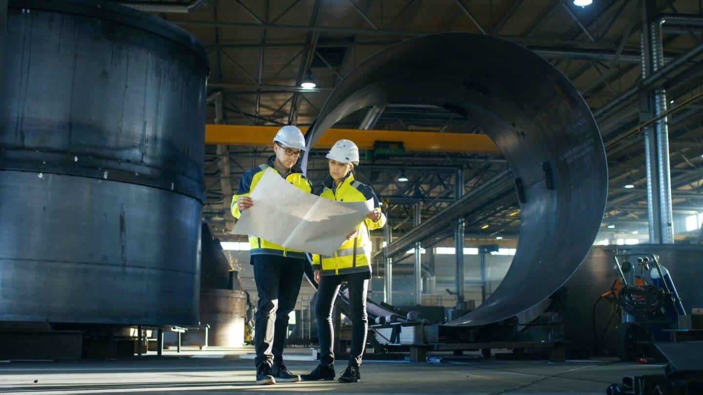 workers in high vis